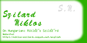 szilard miklos business card